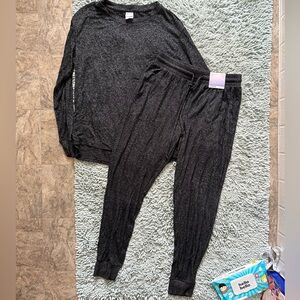 NWT Stars Above Charcoal Jogger Pants + Crewneck Sweatshirt Set XS Small